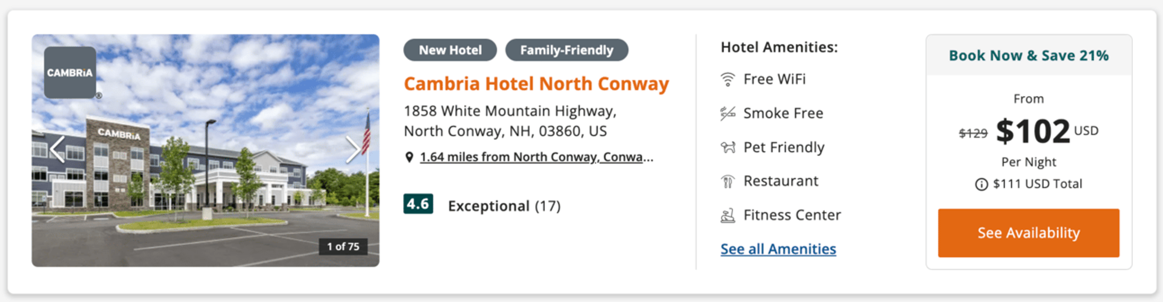 Cambria Hotel North Conway