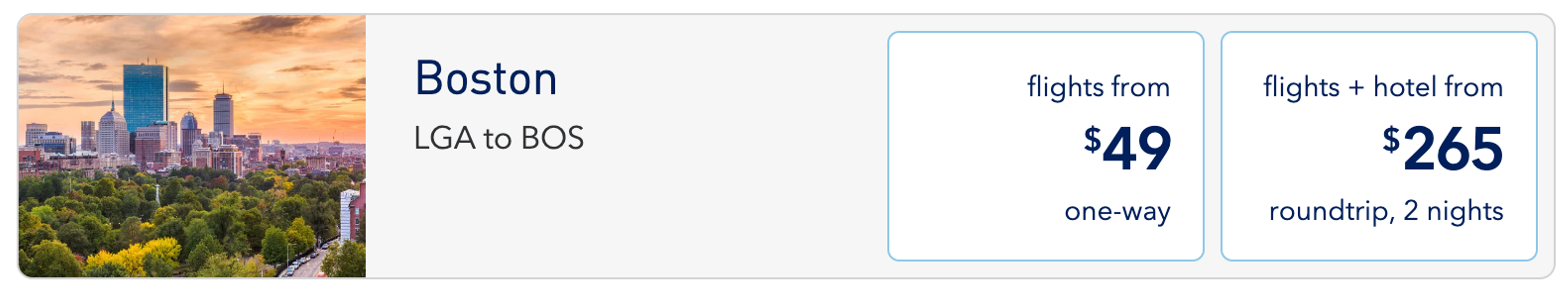 JetBlue sample booking