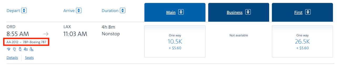 ORD-LAX for 26,500 miles in business class