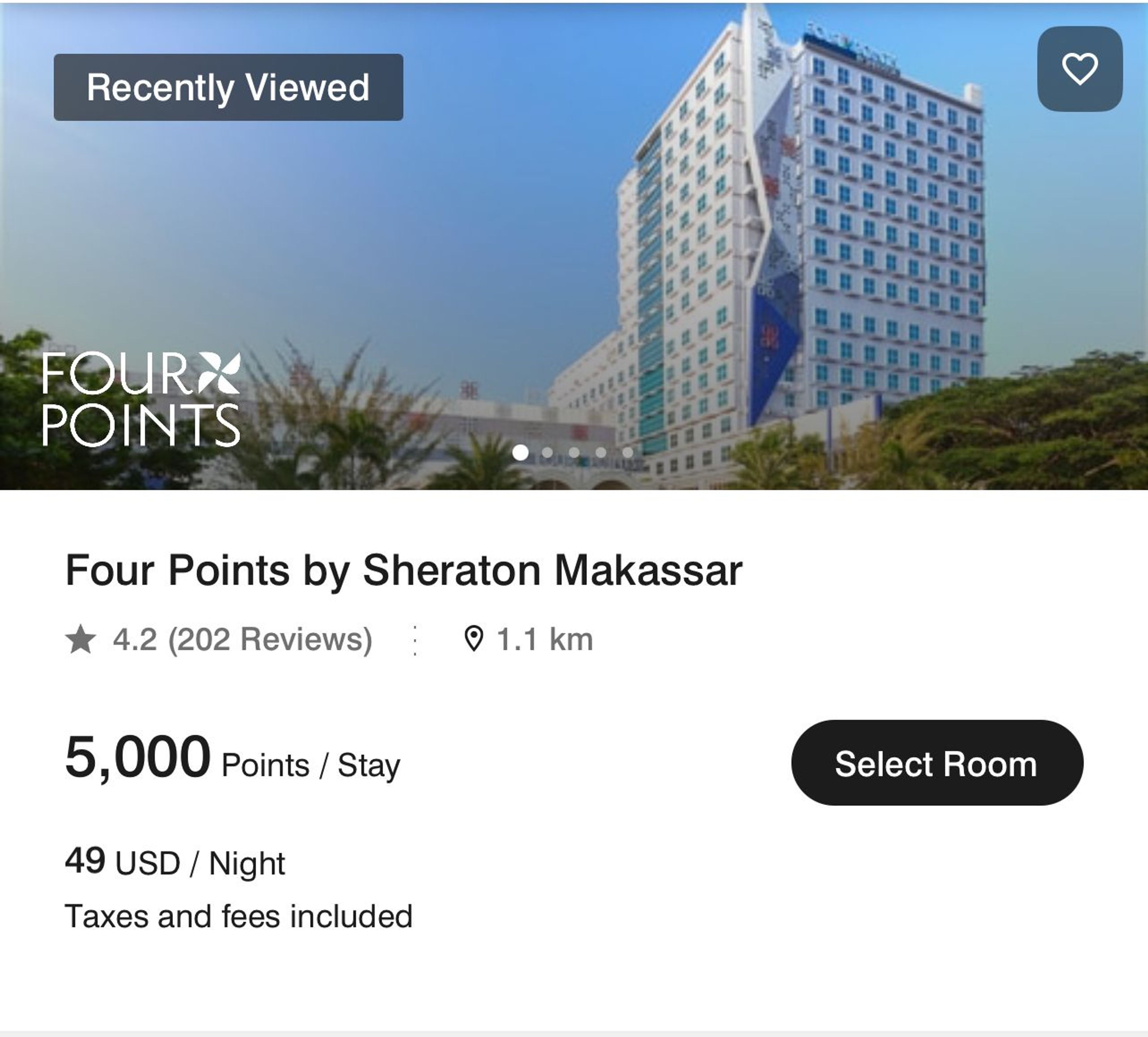 A Marriott hotel for just 5,000 points per night