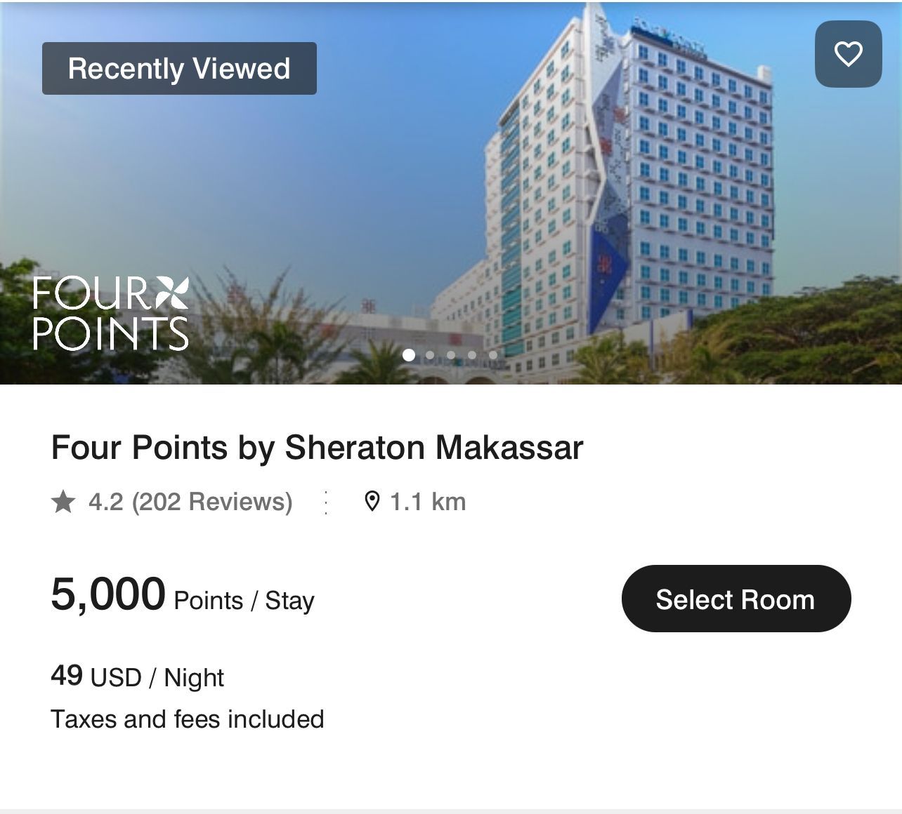 A Marriott hotel for just 5,000 points per night