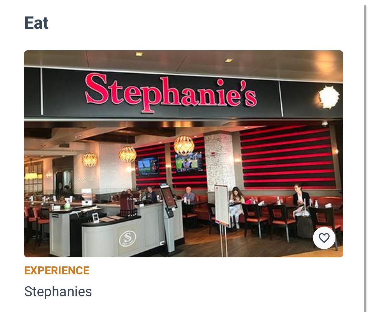 An example of a Priority Pass restaurant in BOS airport