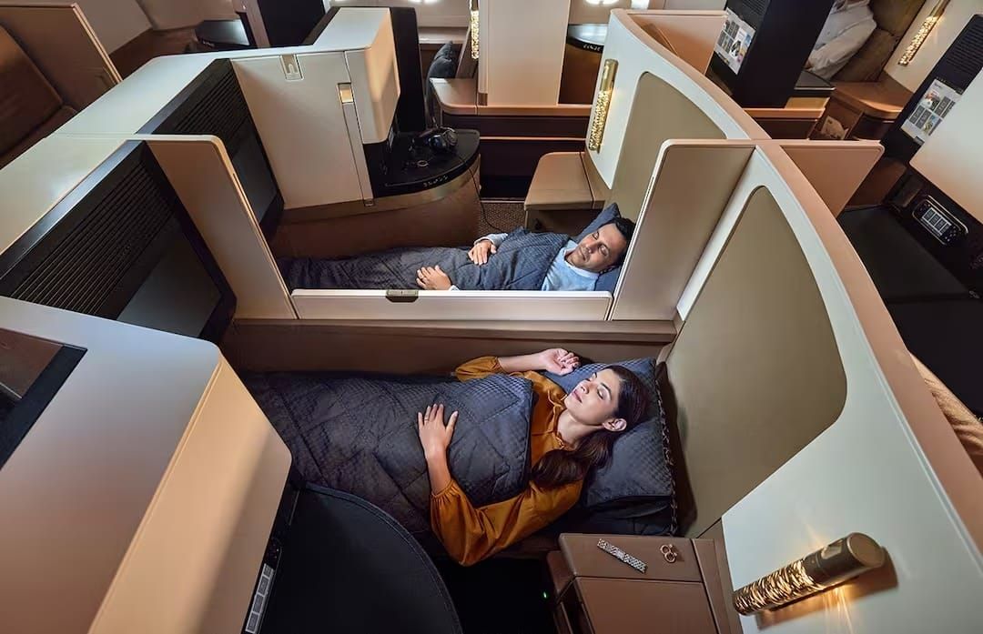 Photo of Etihad's business class seats