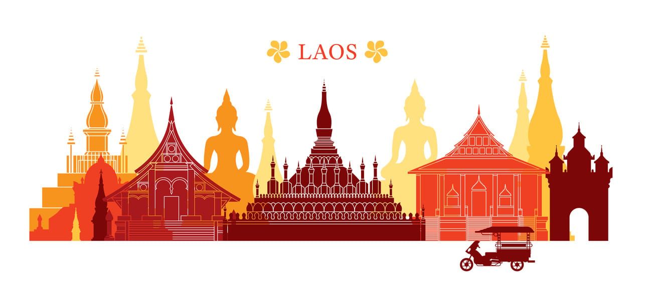 A graphic that says "Laos"