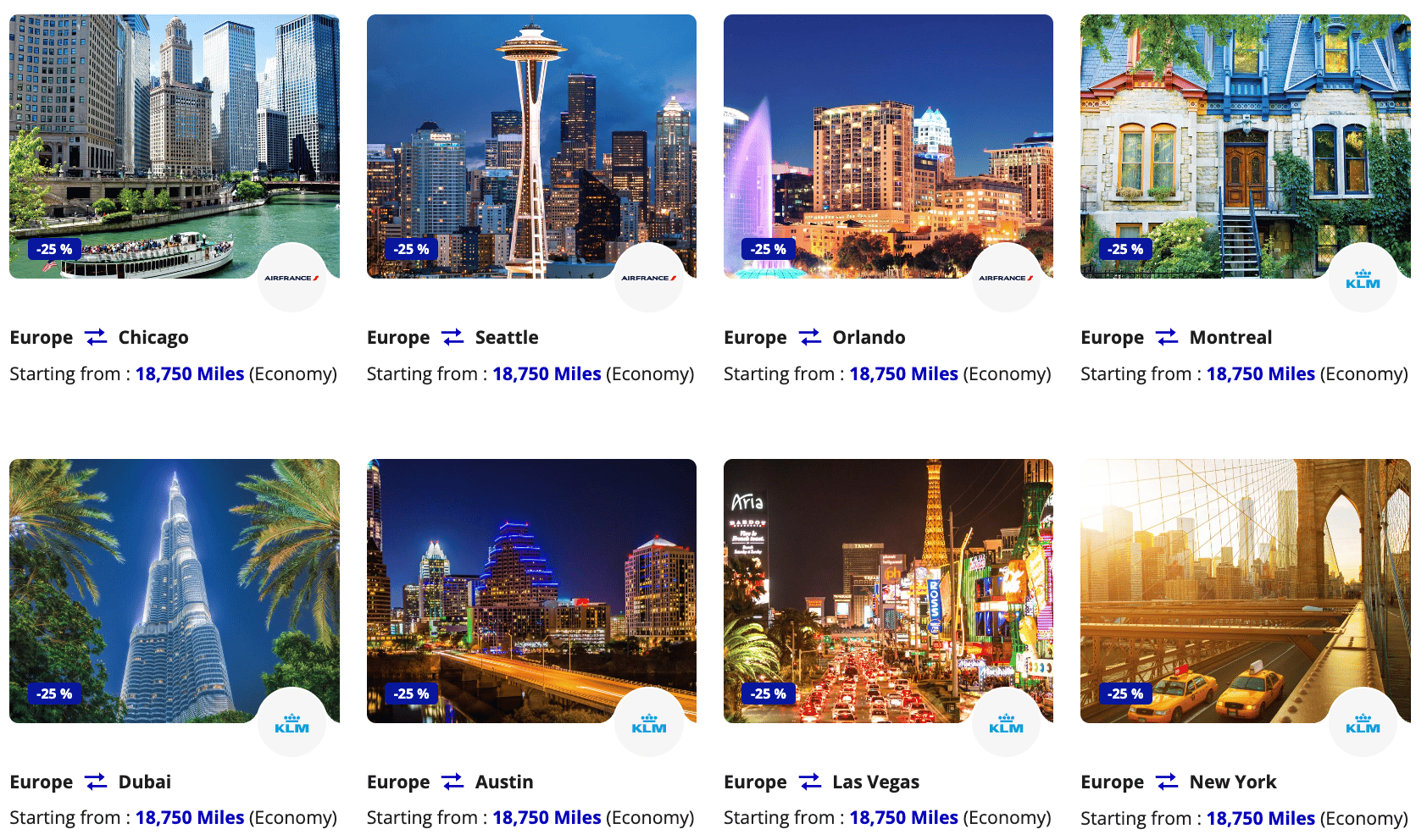 These examples start at 18,750 miles