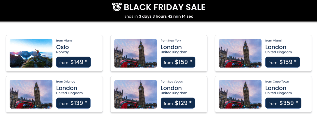 Norse Atlantic Black Friday