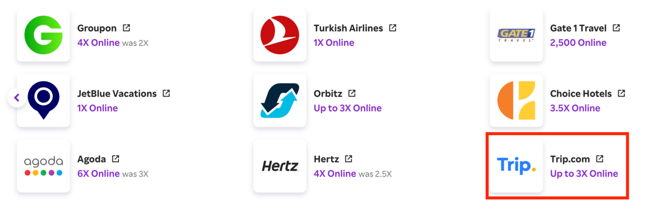 Example of various Rakuten merchants
