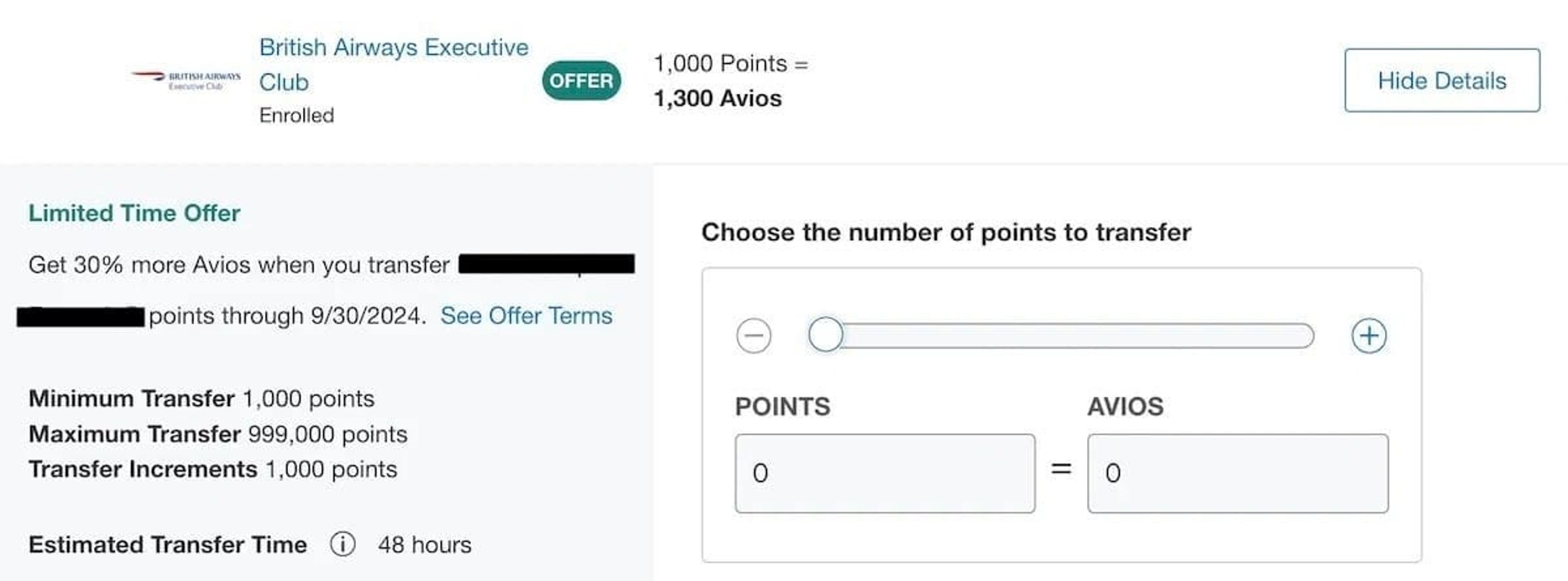 30% transfer bonus to Avios