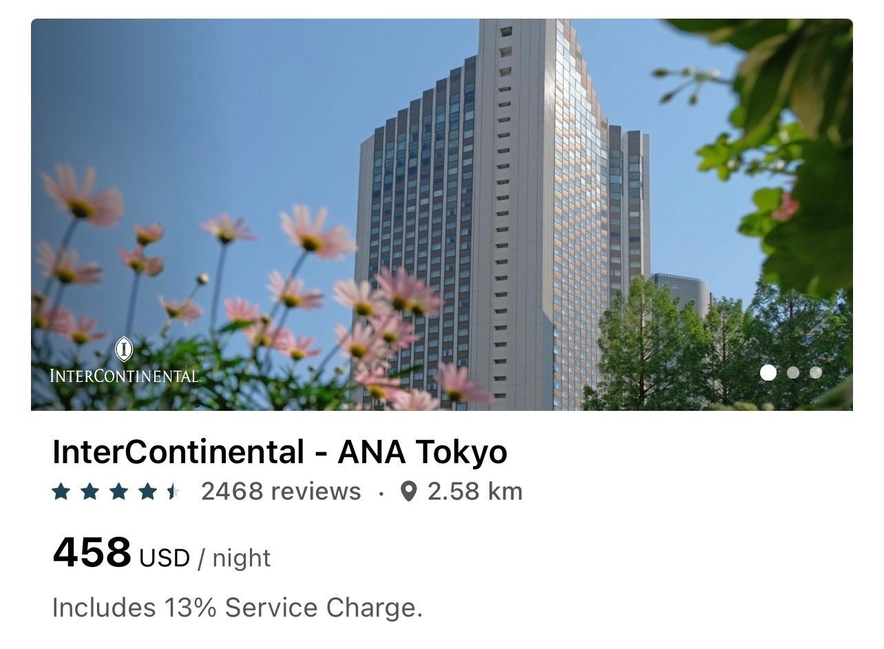 Sample IHG hotel in Tokyo