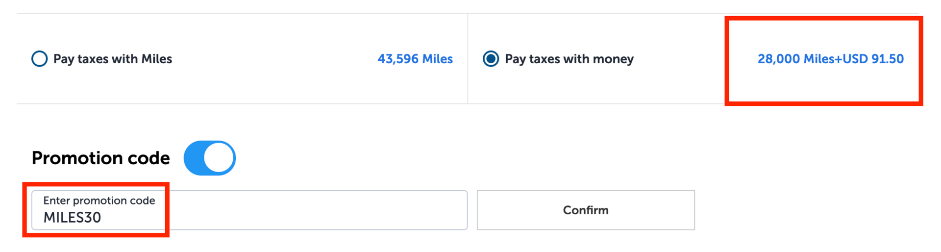 Discounted award with promo code
