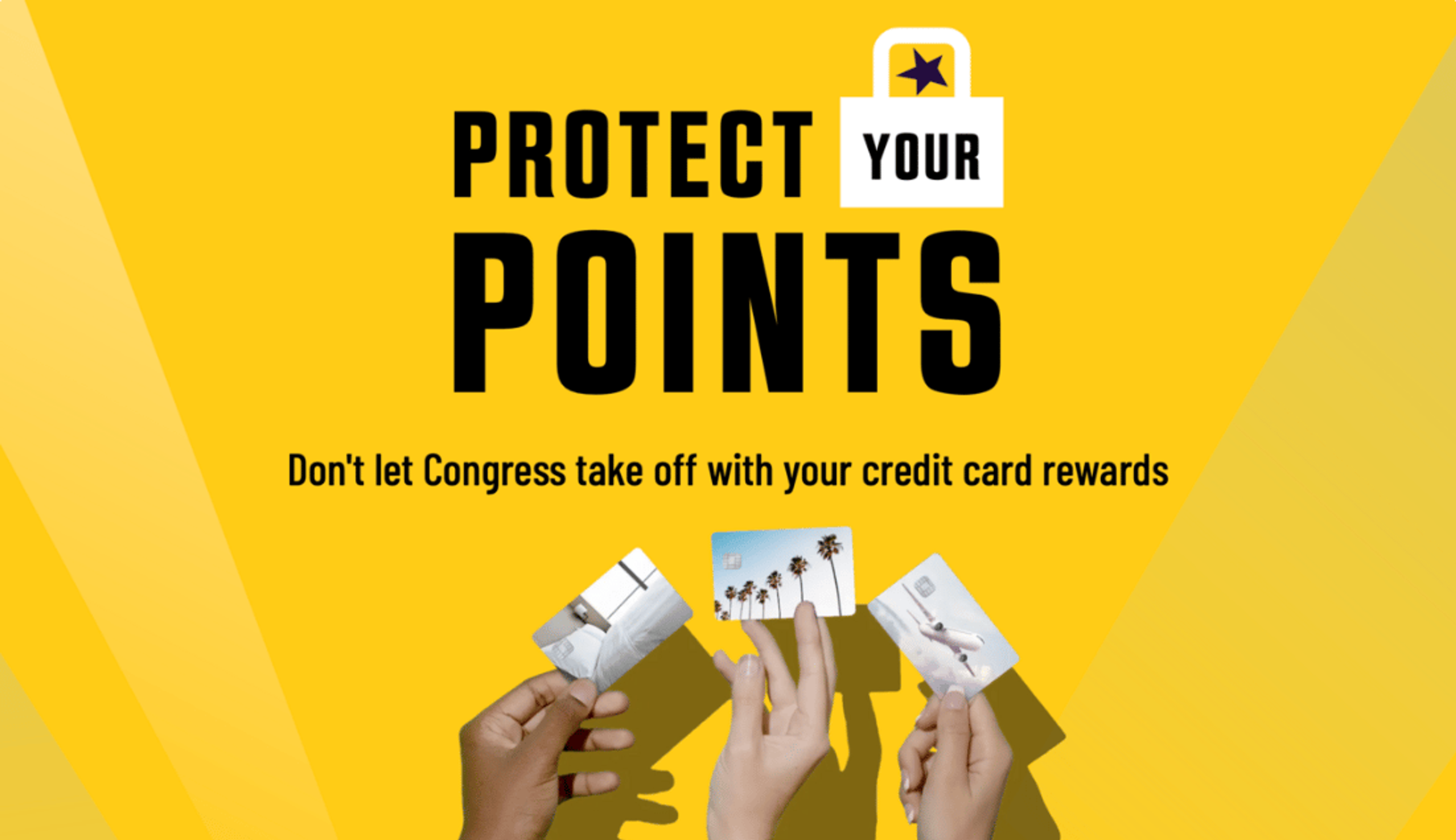 A yellow background with text that reads "Protect YourPoints"