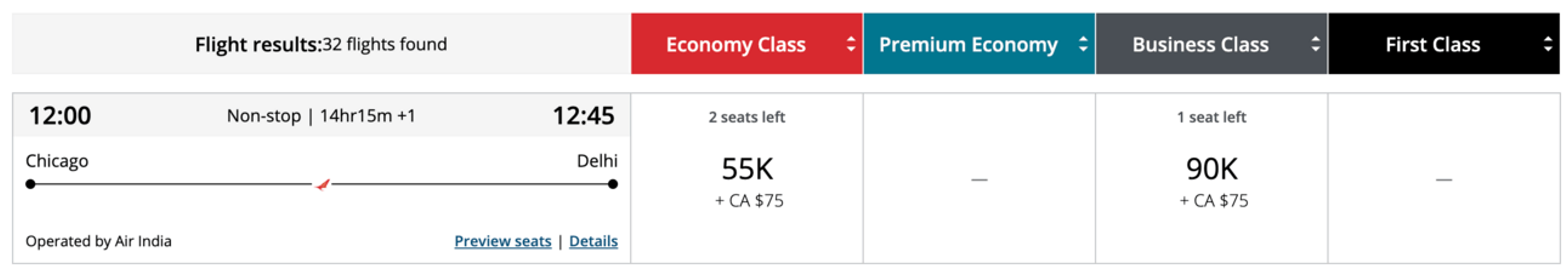Fly nonstop on Air India from Chicago to Delhi using Aeroplan