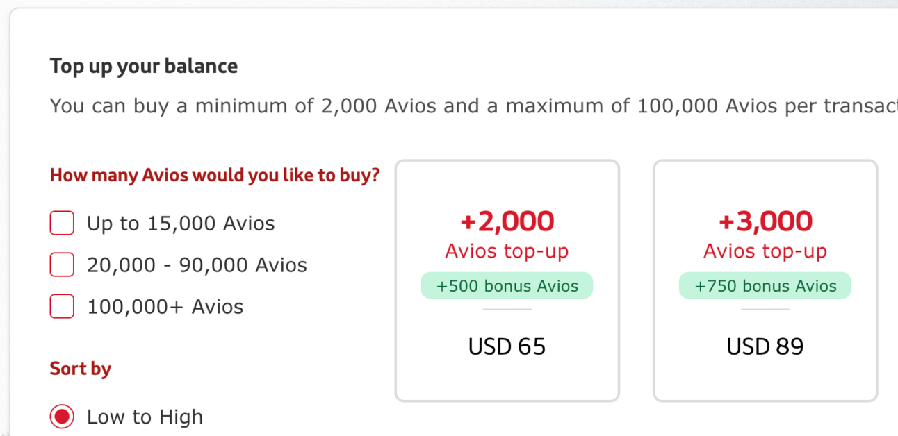 Buy Iberia Avios with a 25% bonus