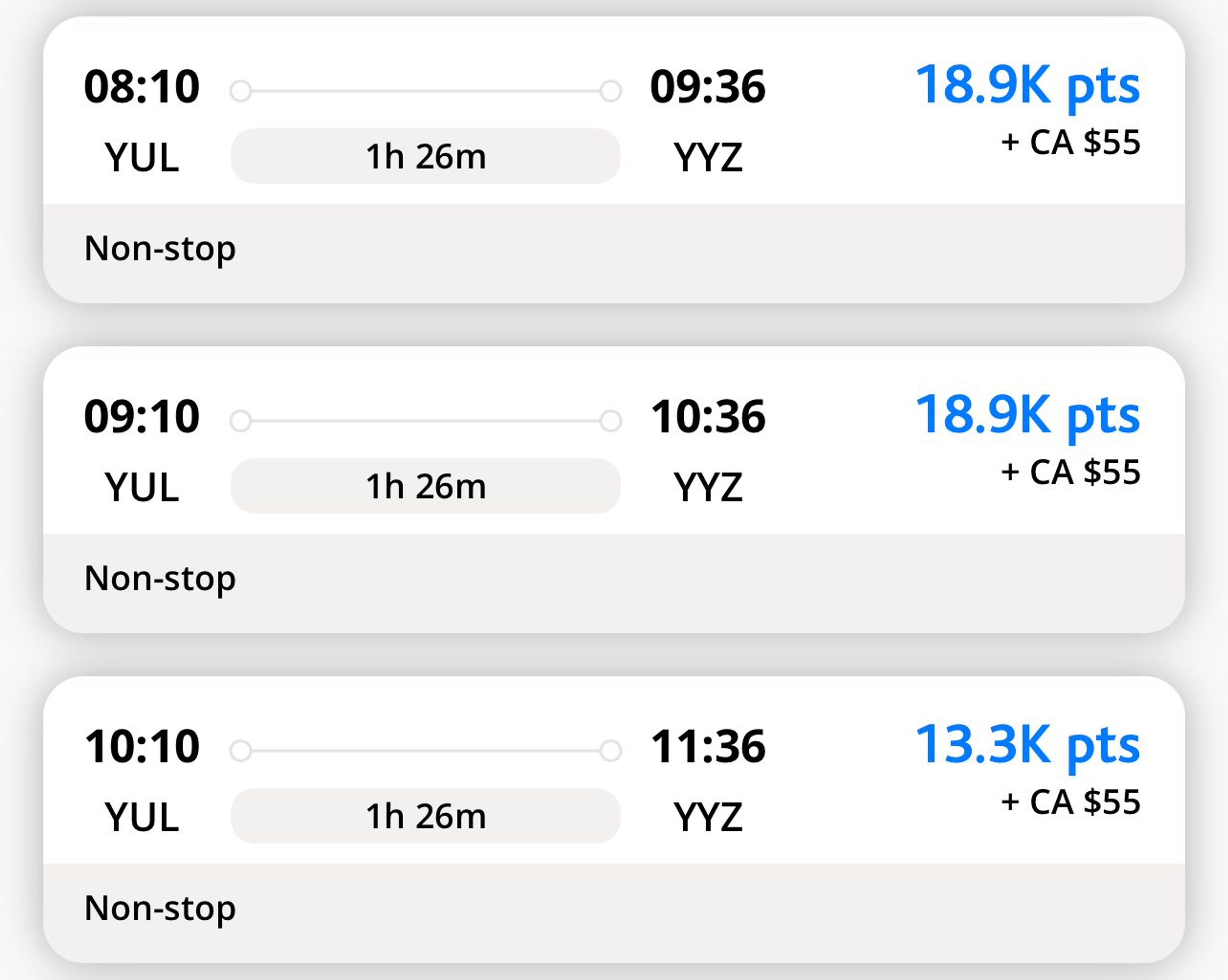 An example of how out of control Aeroplan's pricing is