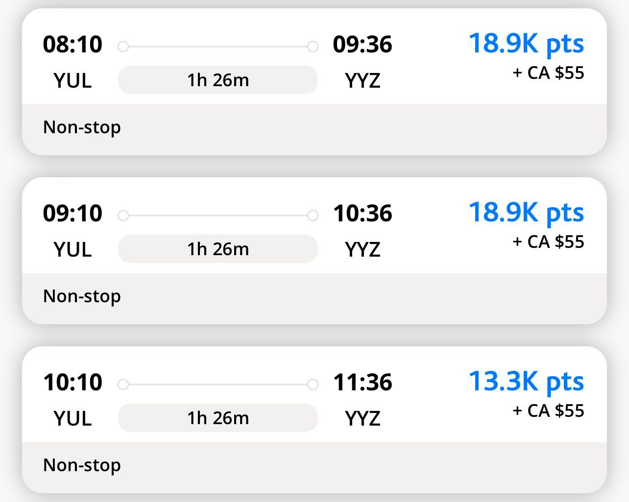 An example of how out of control Aeroplan's pricing is