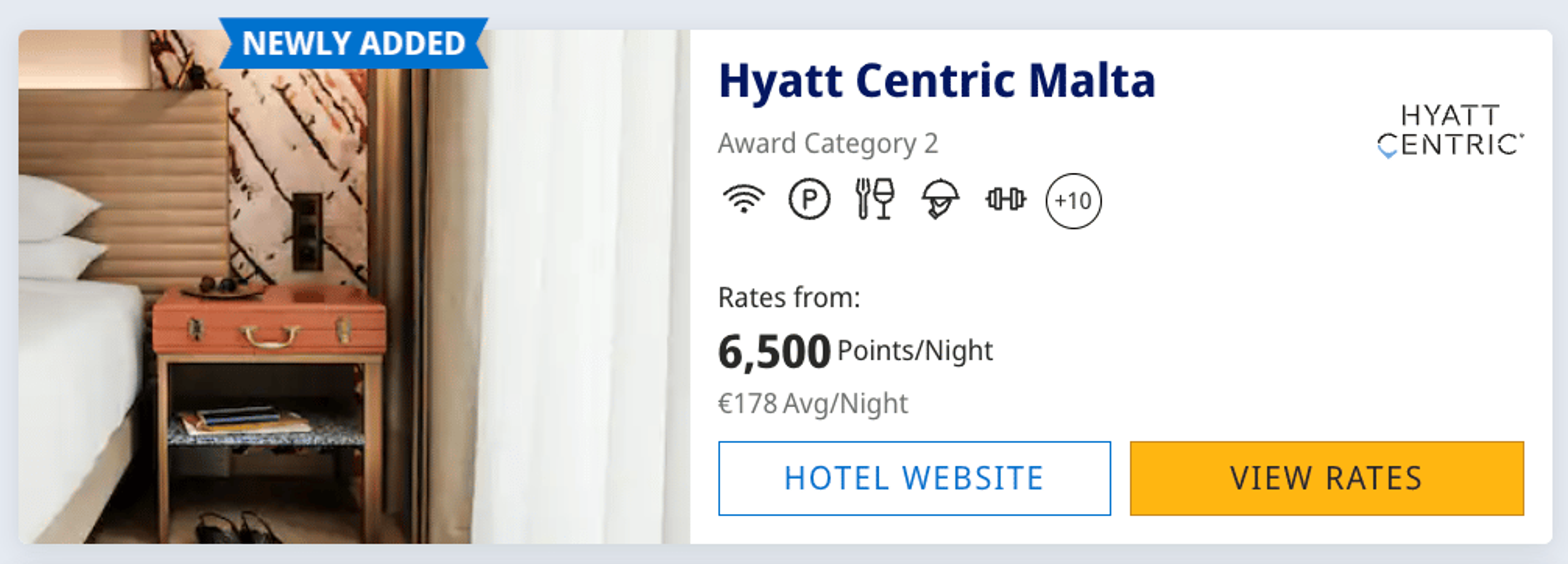 Hyatt Centric Malta for 6,500 points per night