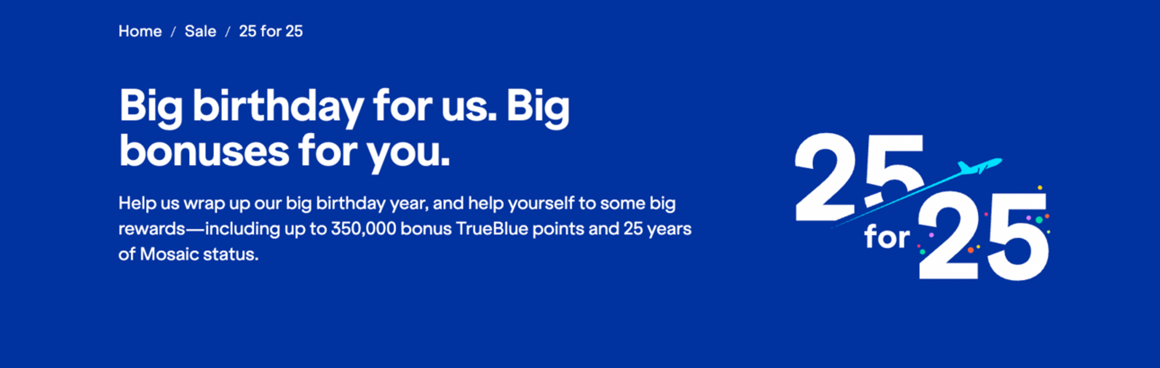 JetBlue promo page