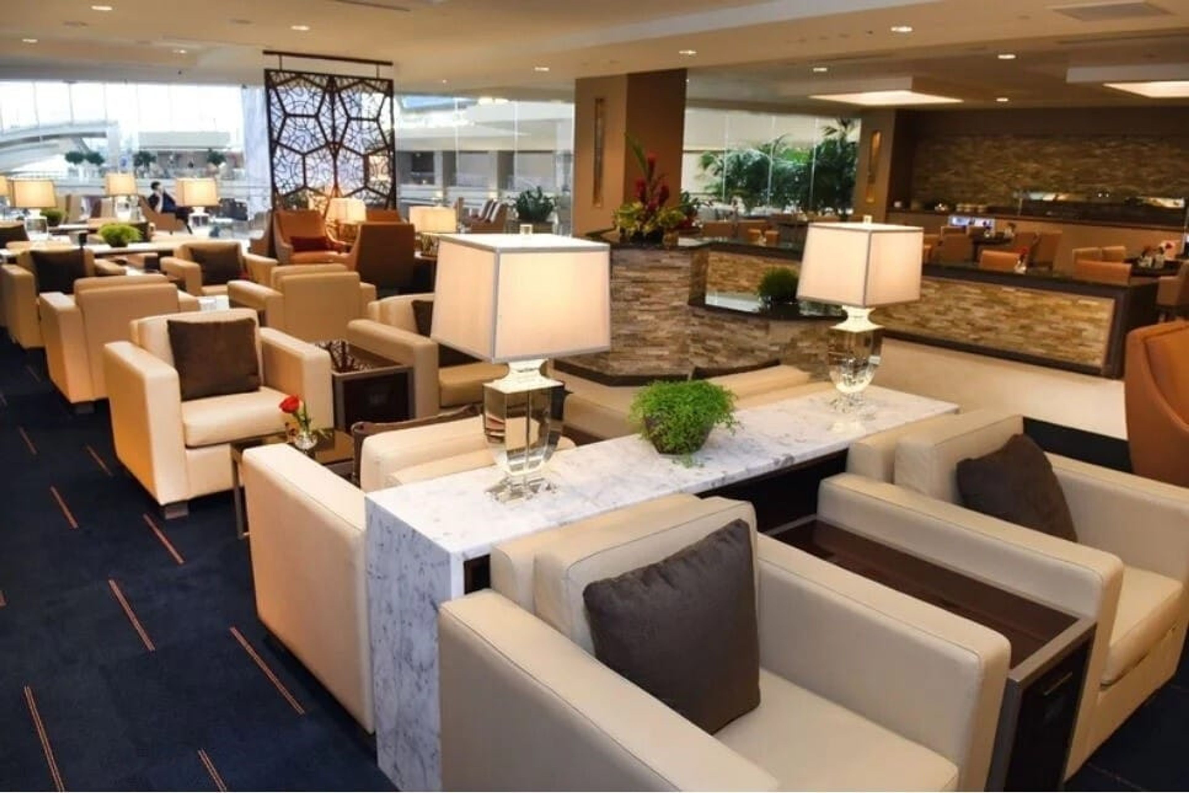Photo of an airport lounge