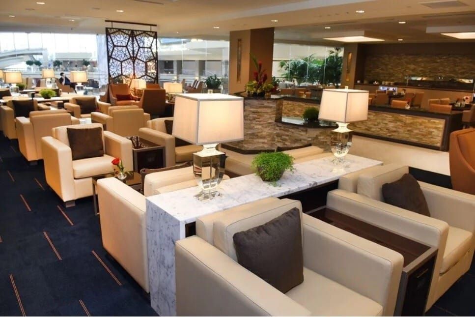 Photo of an airport lounge