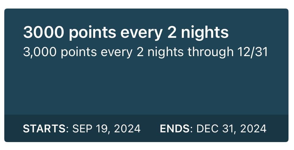 Screenshot from my IHG account showing a current promotion