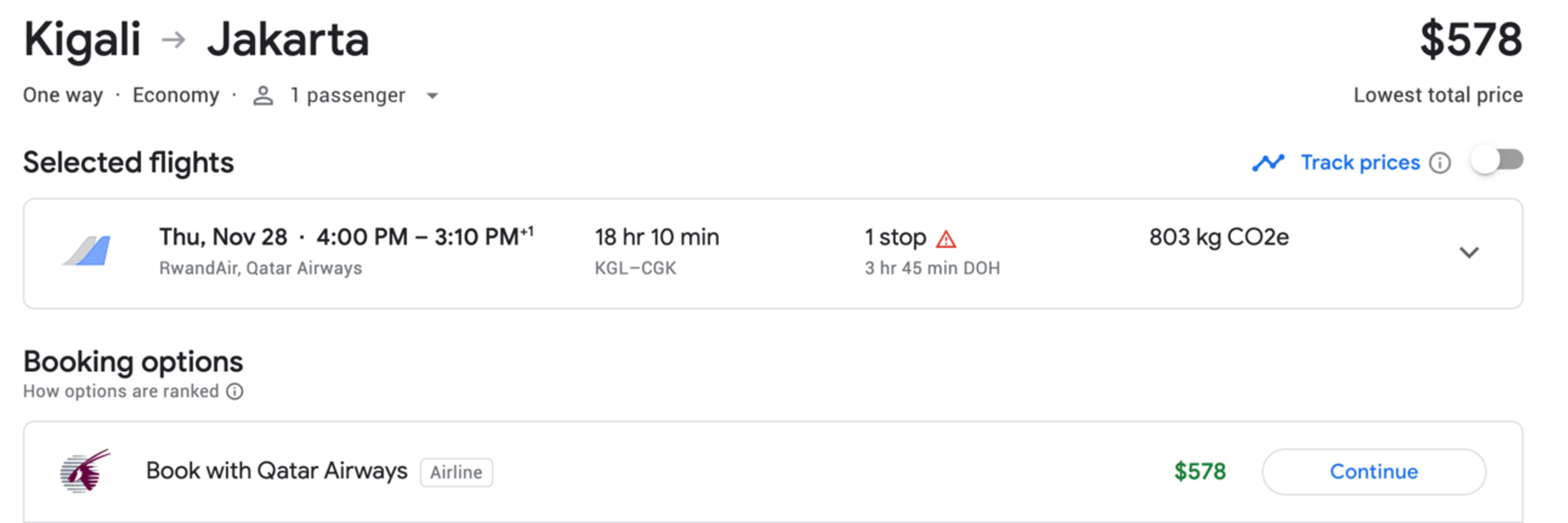 KGL-CGK for $578