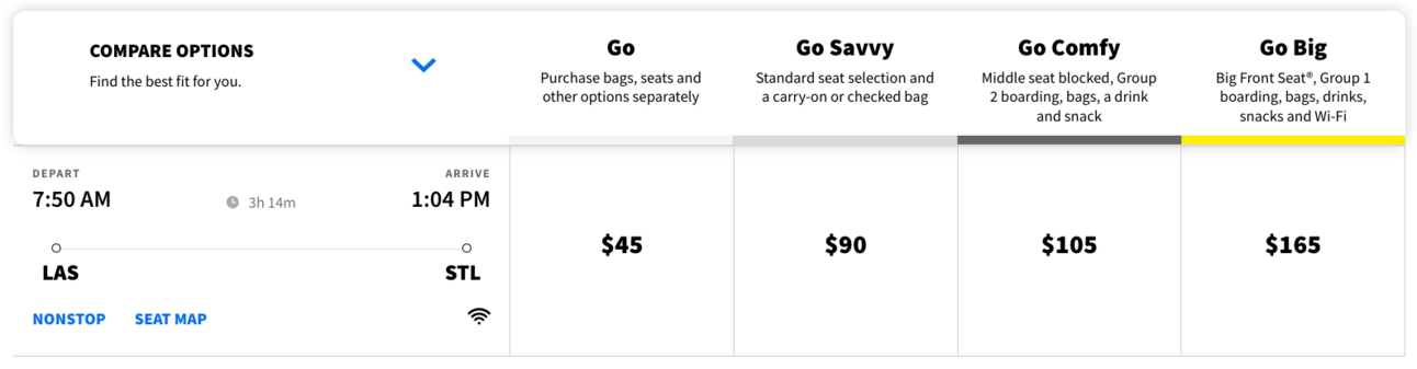 Las Vegas to St. Louis for $165 on Spirit Business Class