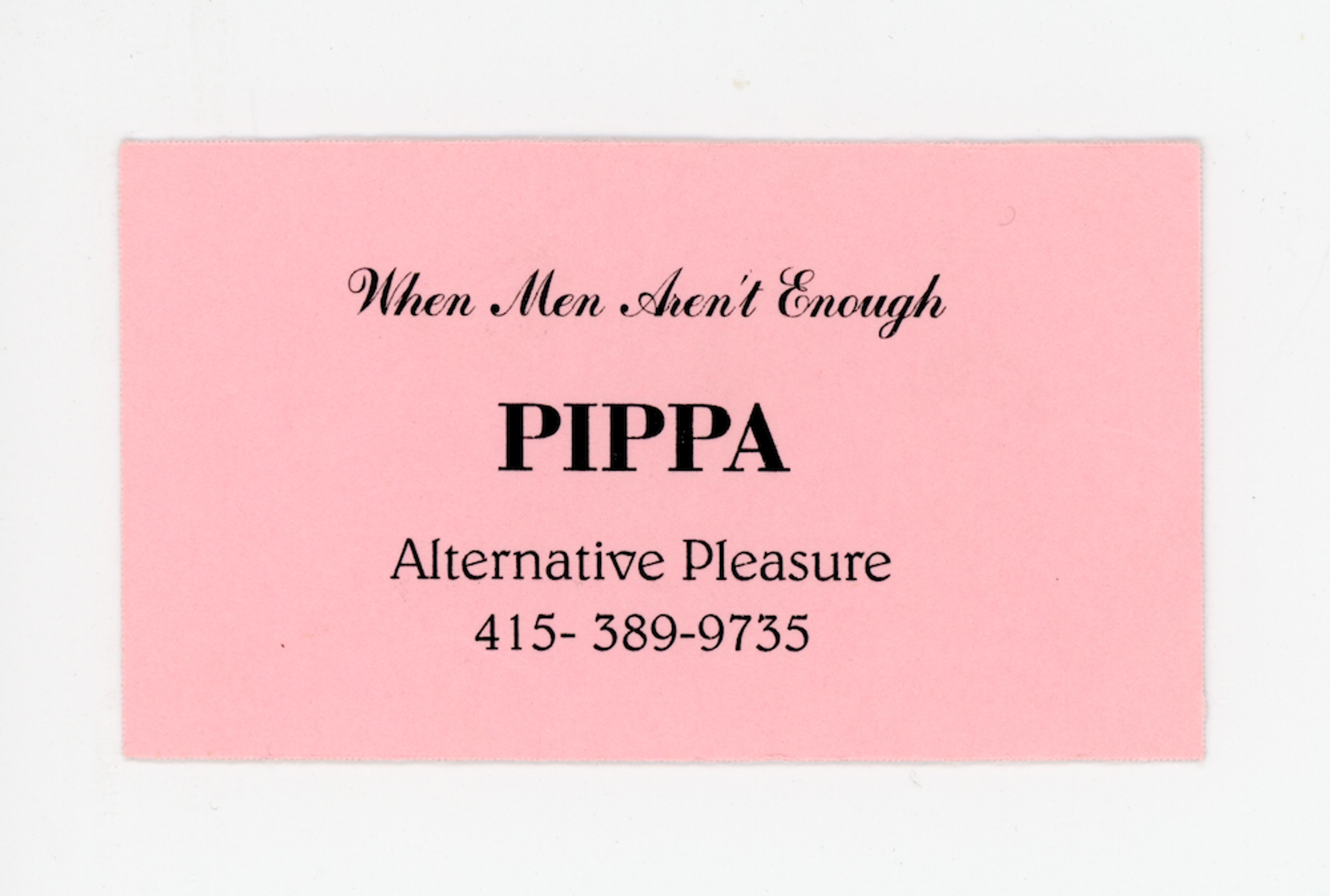 Pippa Garner pink business card