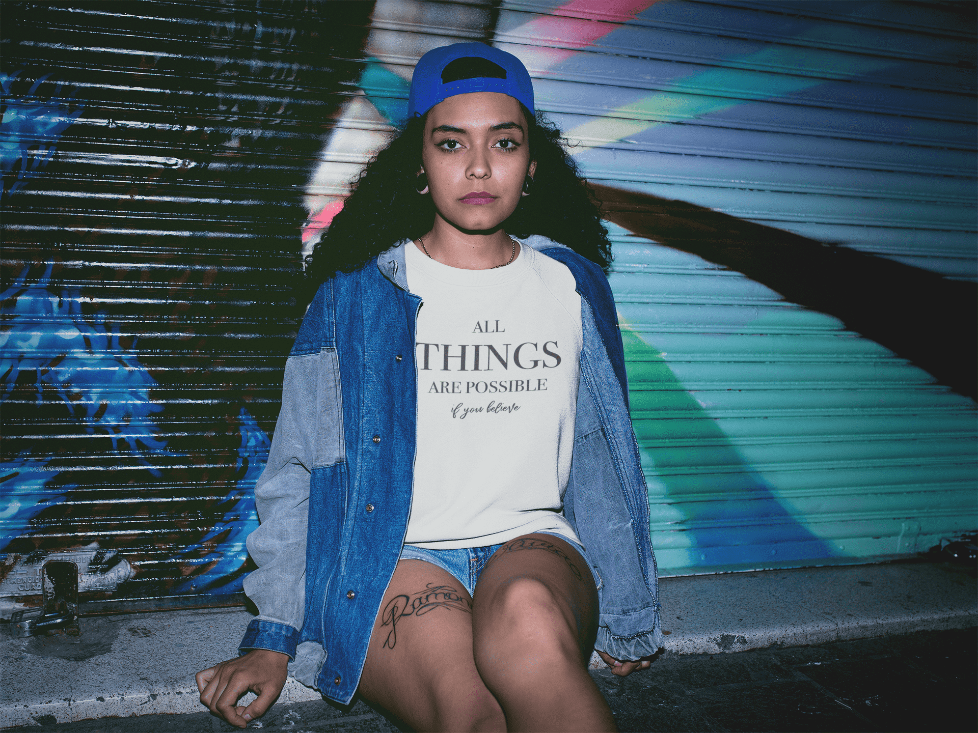 All Things Are Possible If You Believe Sweatshirt Grey