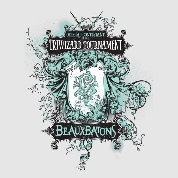 Harry Potter Triwizard Tournament Beauxbatons T-Shirt Grey