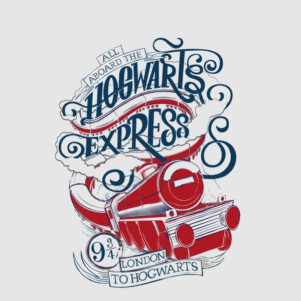 Harry Potter Hogwarts Express T-Shirt Grey