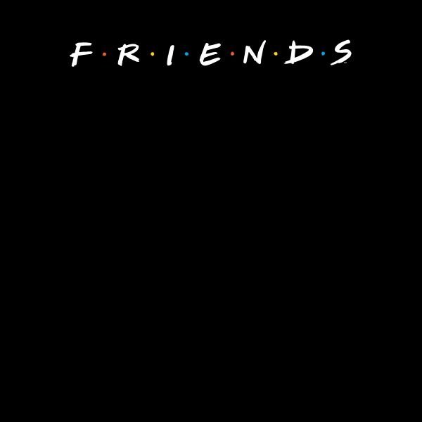 Friends Logo T-Shirt Black