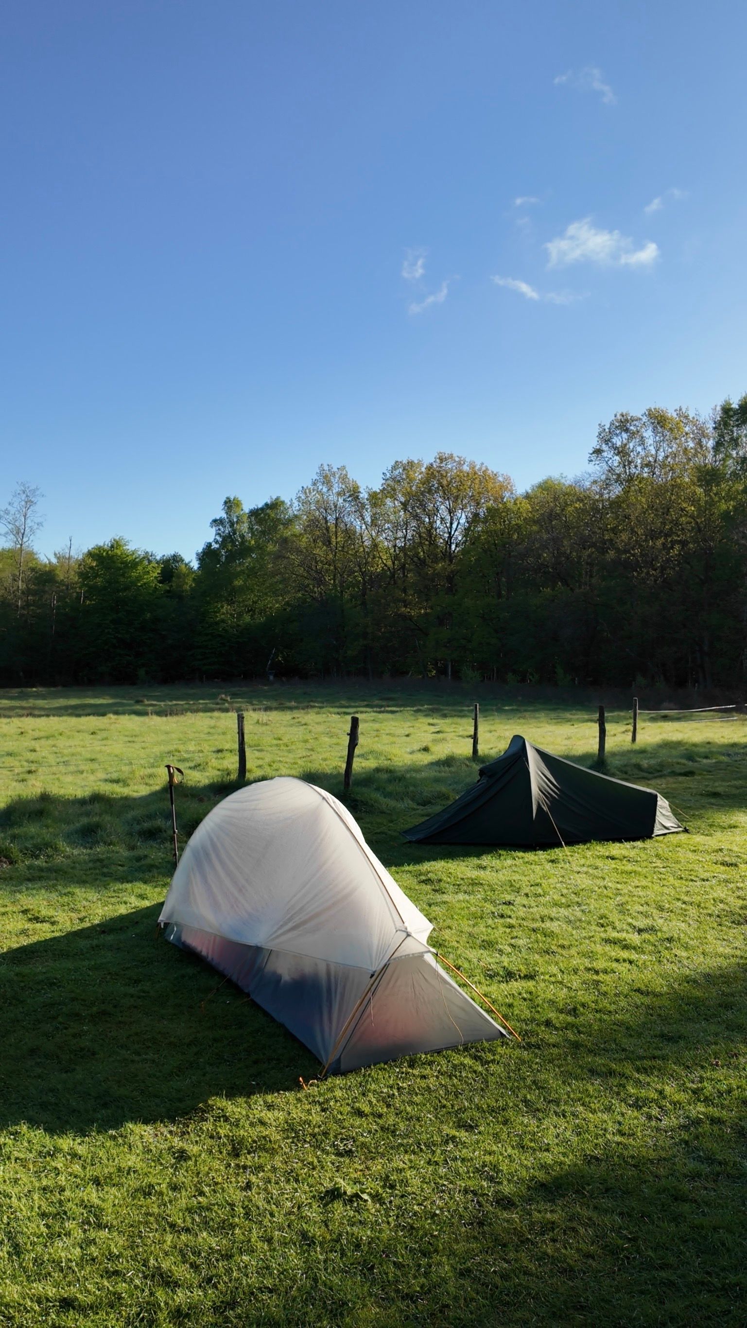 Single tent camping. 