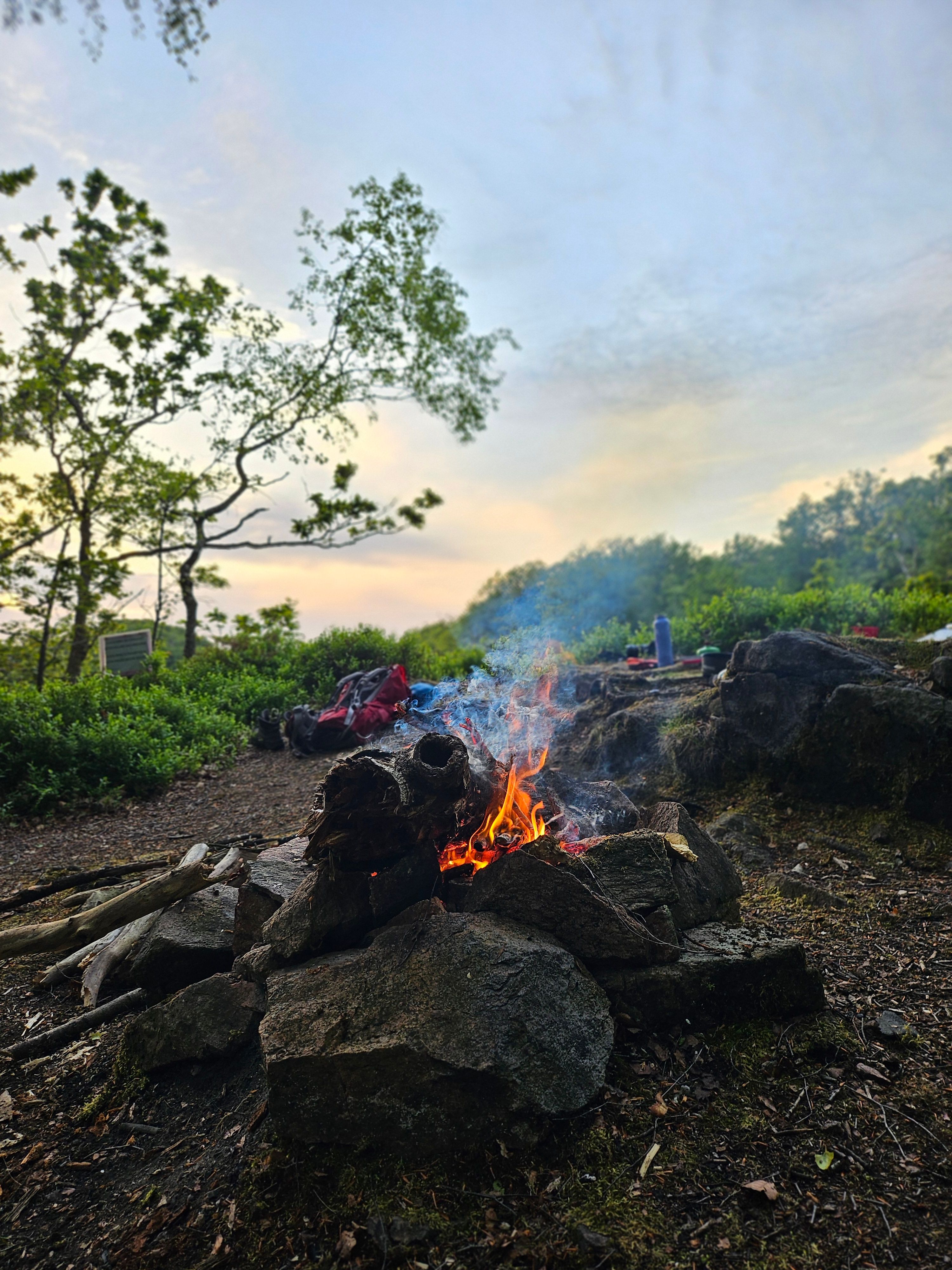 a bonfire. 