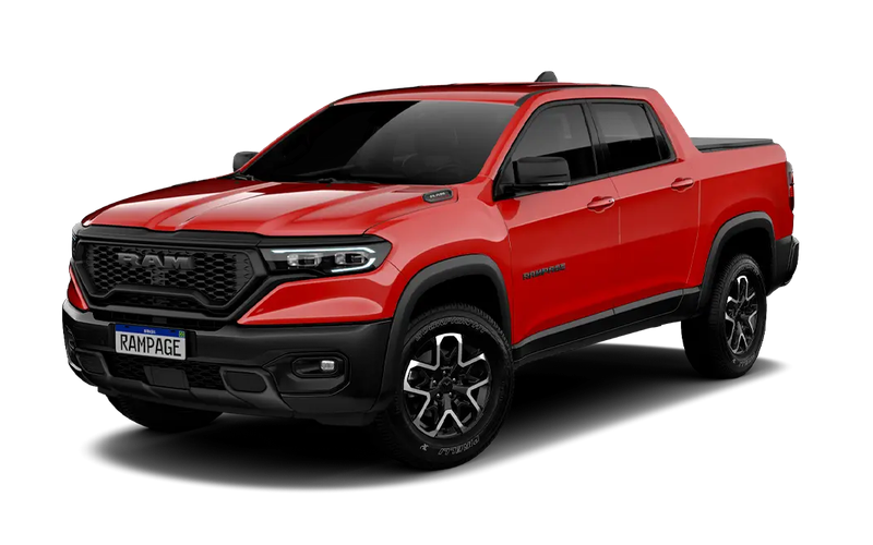 Ram Rampage Rampage Rebel 2.2 Tb Cd 4X4 Diesel Aut. 2027 na cor VERMELHO FLAME