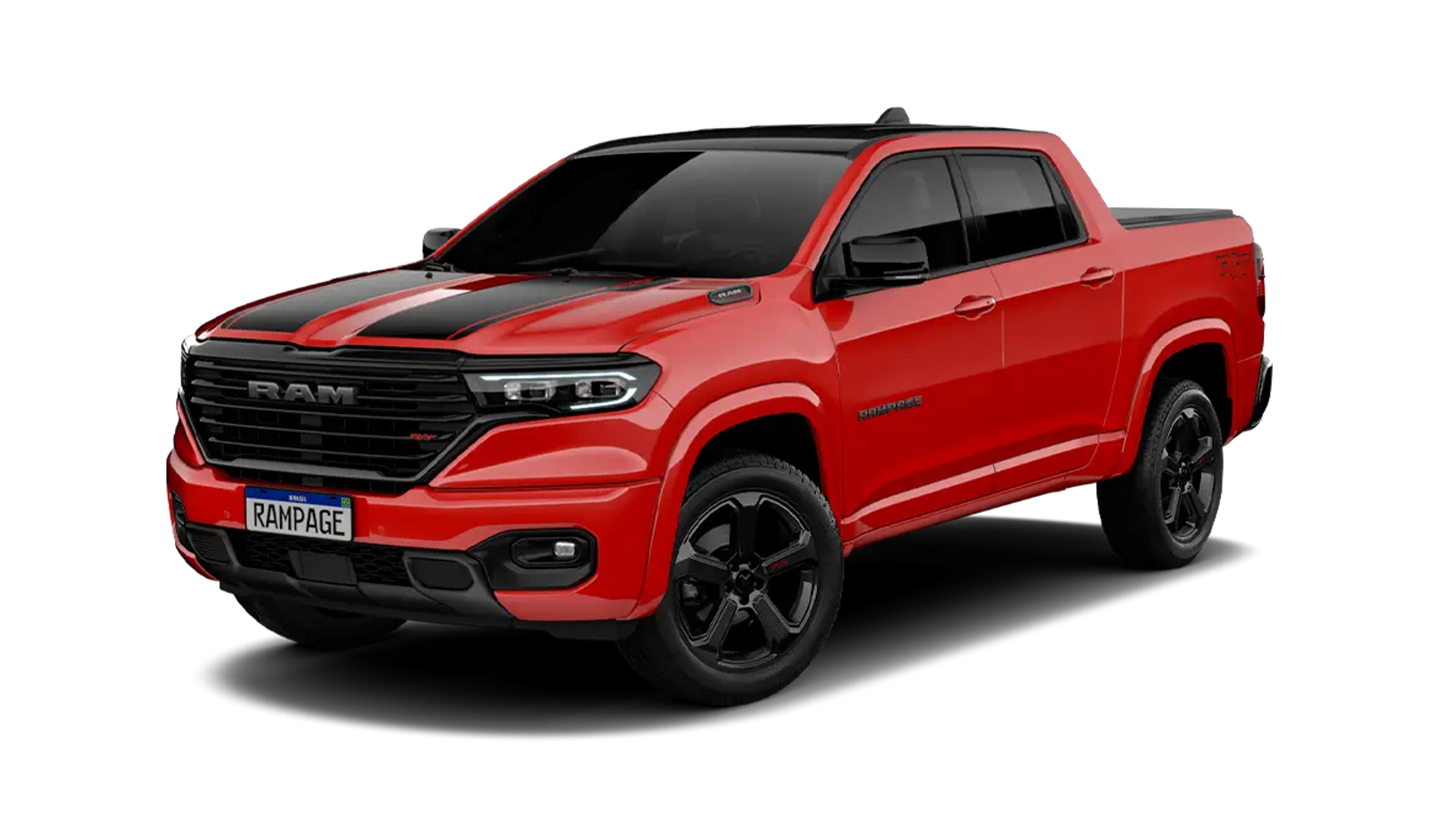 Ram Rampage Rampage R/t 2.0 Tb Cd 4X4 Aut. 2027 na cor VERMELHO FLAME + TETO PRETO