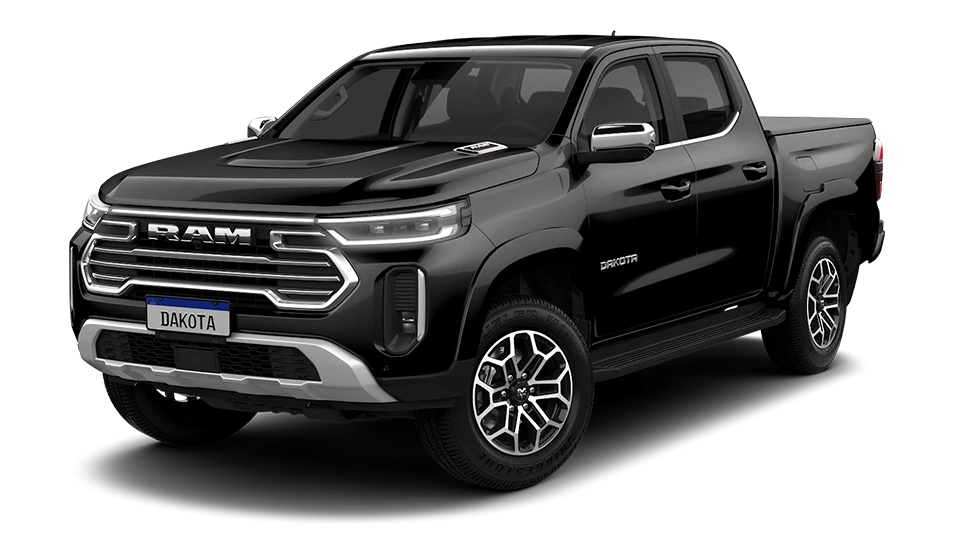 Ram Ram Ram Dakota Laramie 4X4 2.2 16V Tb AT8 Die 4P 2026 na cor PRETO ABSOLUT