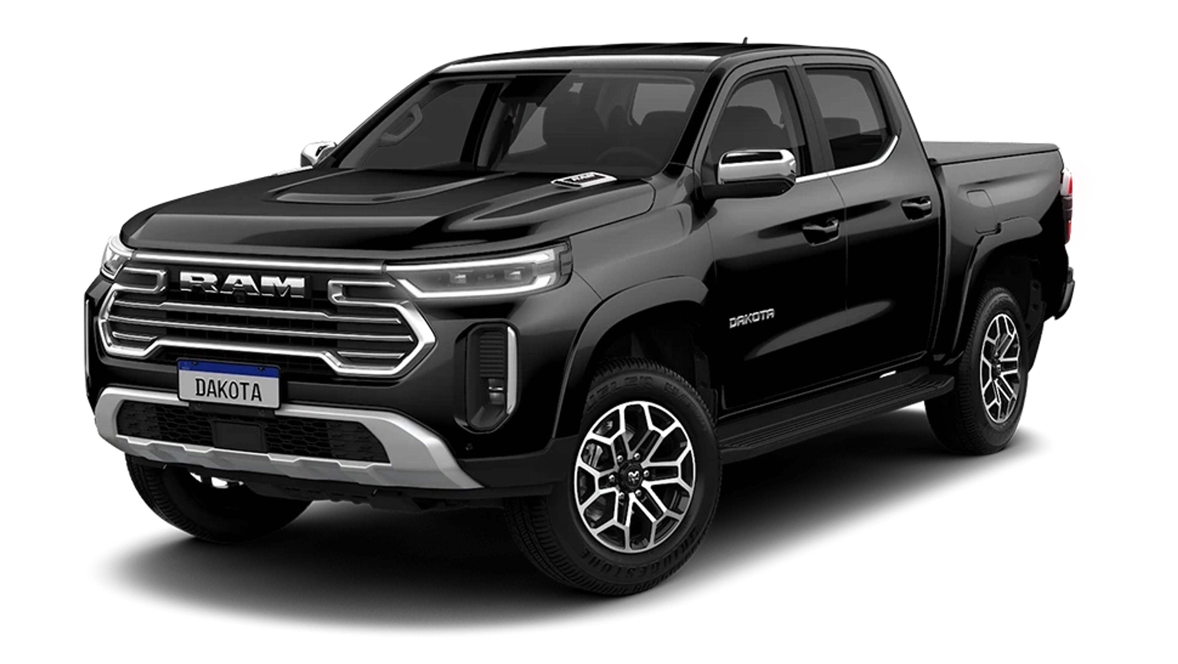Ram Ram Ram Dakota Laramie 4X4 2.2 16V Tb AT8 Die 4P 2026 na cor PRETO ABSOLUT