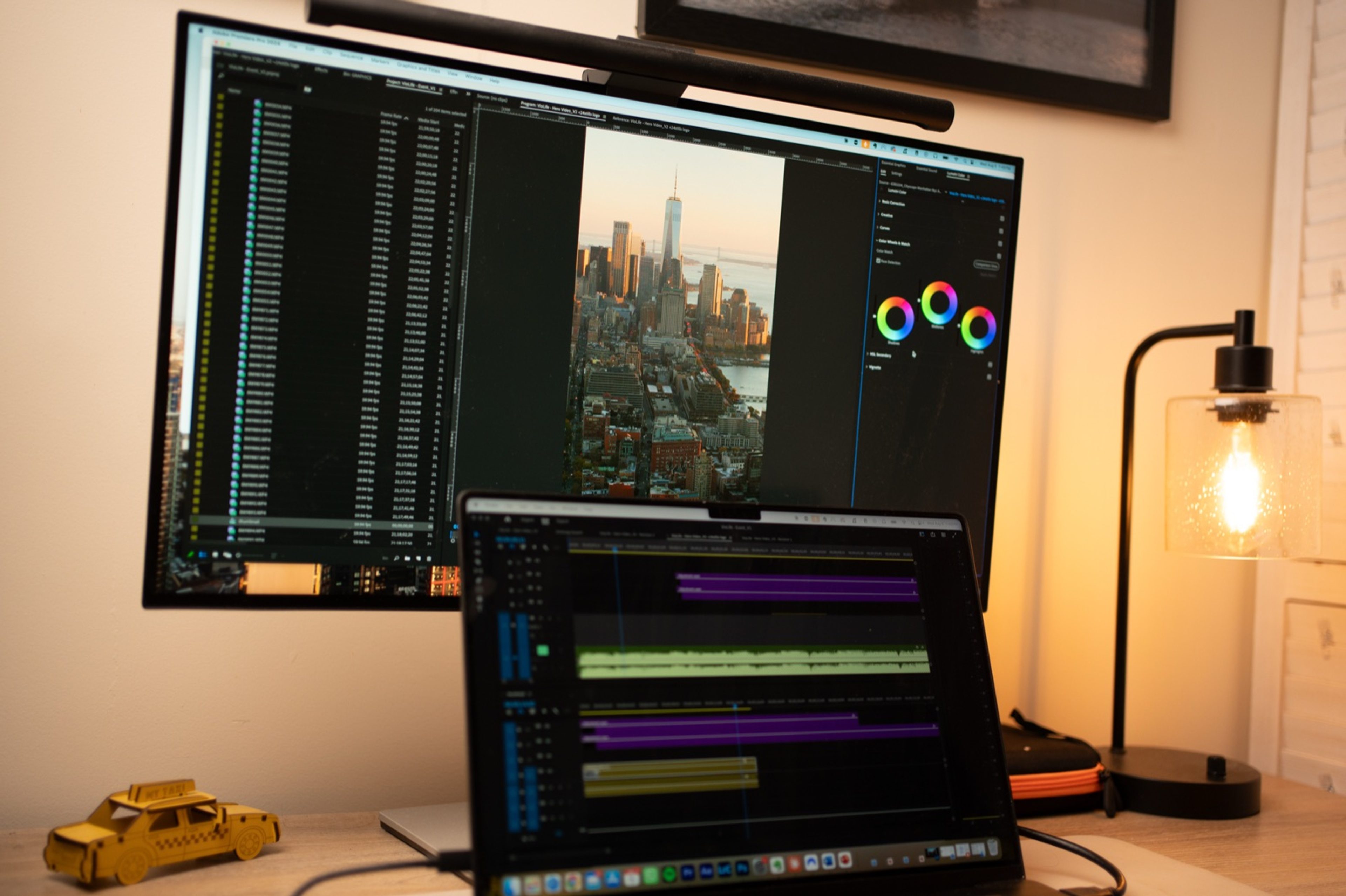 Post-production — grading and editing in the studio
