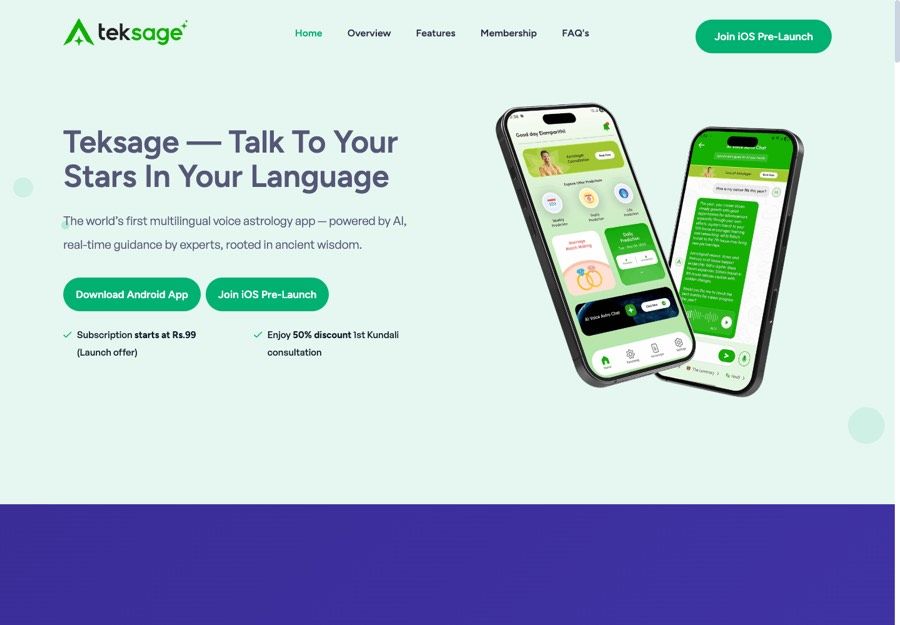 Screenshot of Teksage