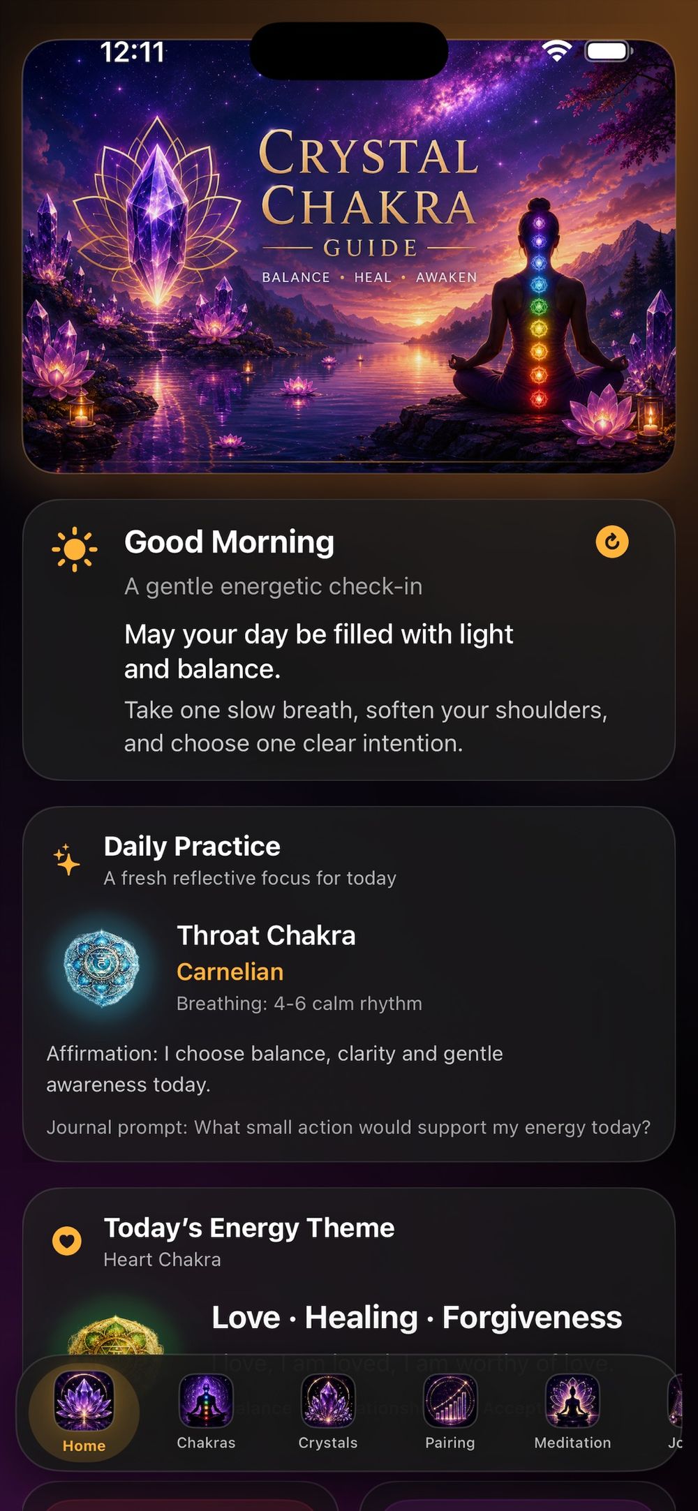 Crystal Chakra screenshot