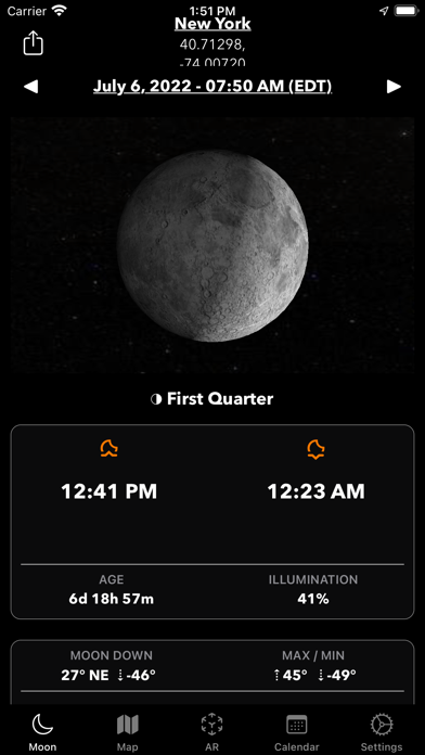 Moon Tracker screenshot