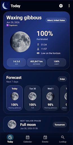 Moon Cycle Calendar screenshot