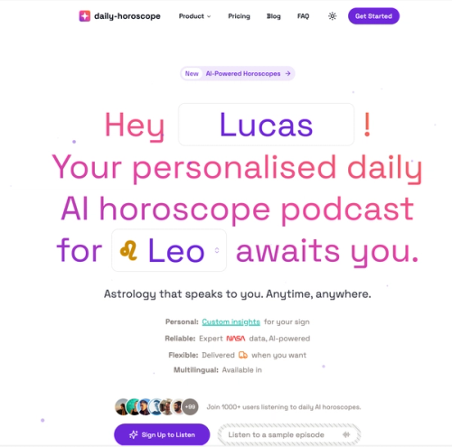 daily-horoscope | Your personalized daily AI horoscope podcast.