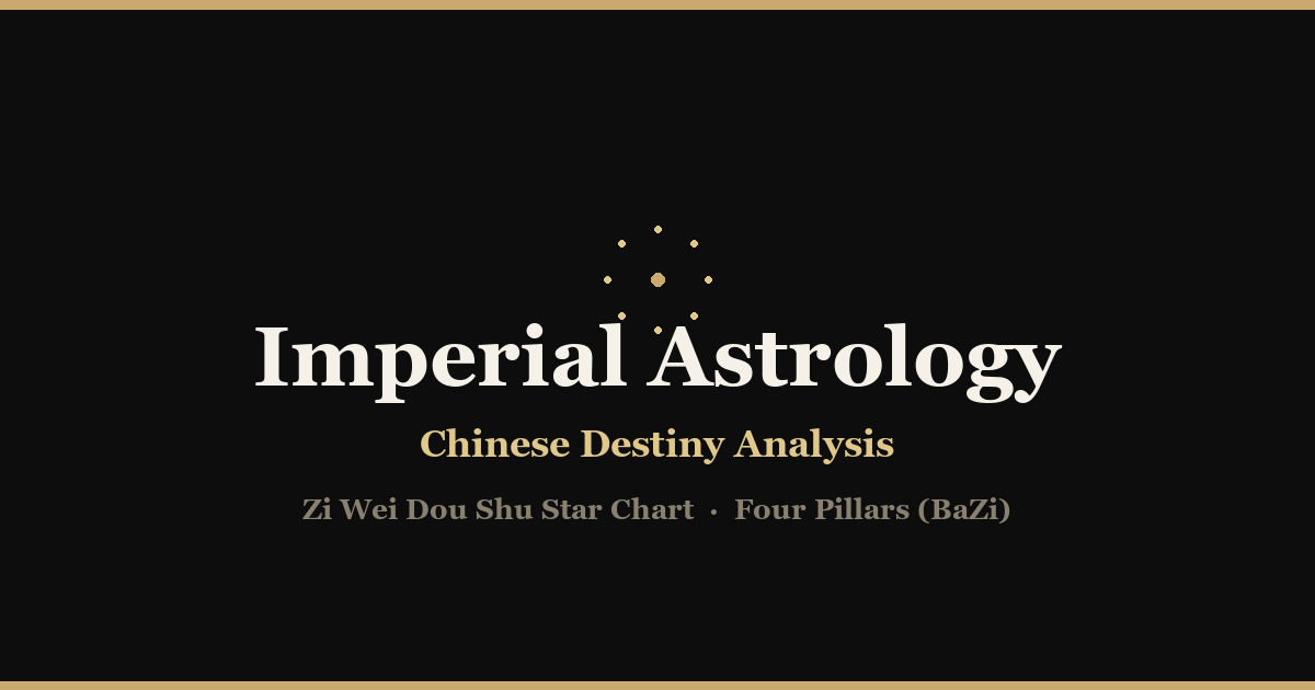 Imperial Astrology official artwork for Zi Wei Dou Shu and BaZi Chinese destiny analysis