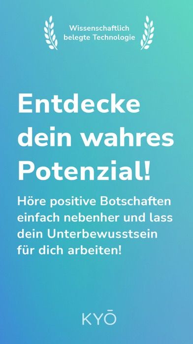 KYO. Affirmationen+Subliminals App Store screenshot