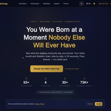 Deluxe Astrology official homepage showing birth-chart tools Deluxe Astrology official homepage showing birth-chart tools