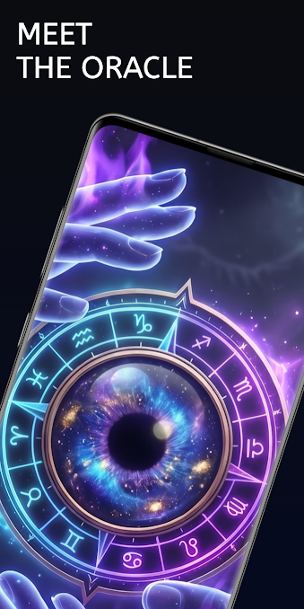 The Oracle official Google Play artwork with a cosmic eye and zodiac wheel