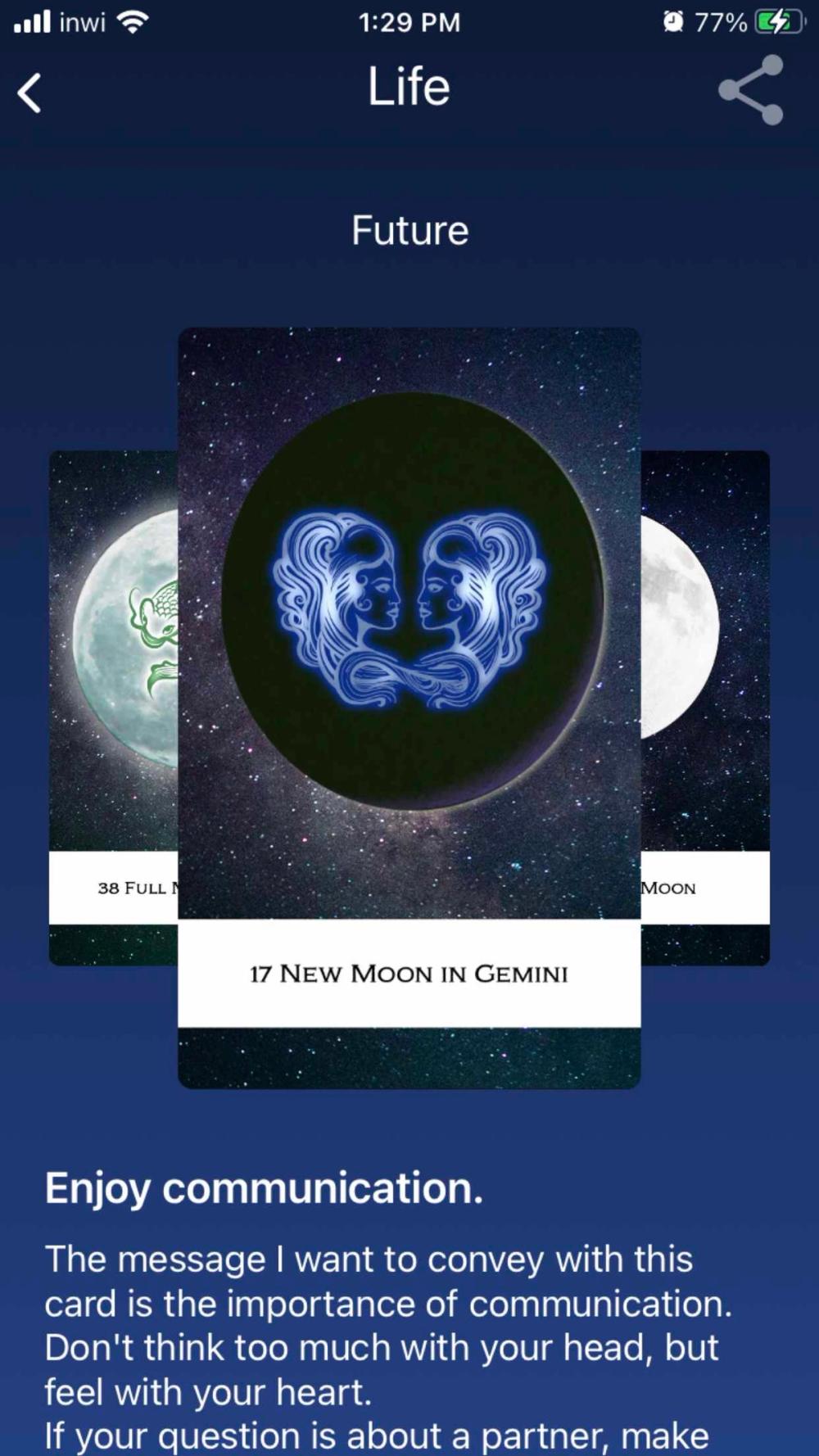 Moon Message Oracle Cards screenshot