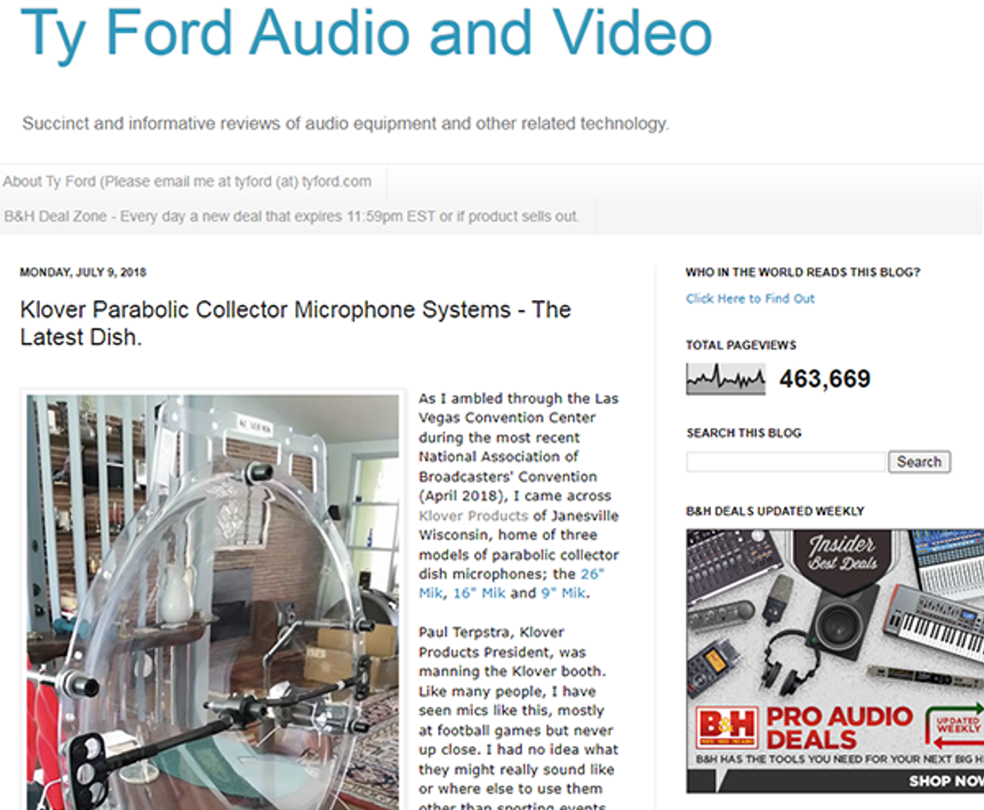 Ty Ford Reviews the KLOVER MiK Parabolic Microphones