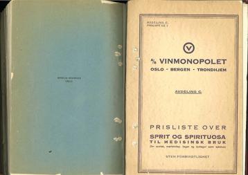 Bilde av en spritliste fra Vinmonopolet